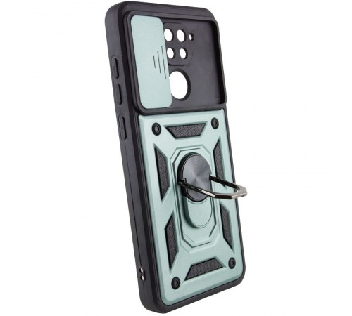 Ударостійкий чохол Camshield Serge Ring для Xiaomi Redmi Note 9 / Redmi 10X Зелений (горизонт. шторка) Ударостійкий чохол Camshield Serge Ring для Xiaomi Redmi Note 9 / Redmi 10X Зелений (горизонт. шторка)
