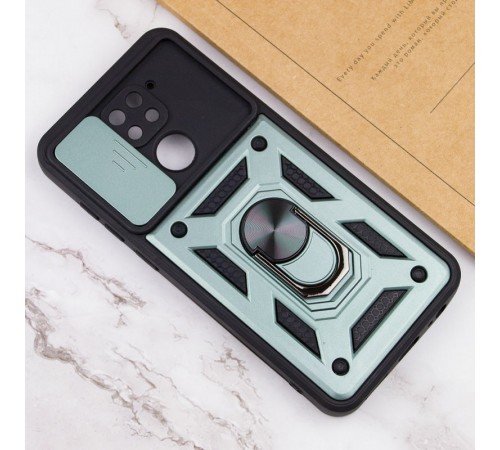 Ударостійкий чохол Camshield Serge Ring для Xiaomi Redmi Note 9 / Redmi 10X Зелений (горизонт. шторка) Ударостійкий чохол Camshield Serge Ring для Xiaomi Redmi Note 9 / Redmi 10X Зелений (горизонт. шторка)