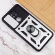 Ударостійкий чохол Camshield Serge Ring для Xiaomi Redmi Note 9 / Redmi 10X Срібний (горизонт. шторка)