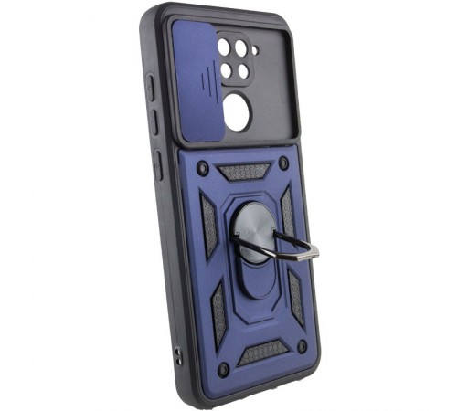 Ударостійкий чохол Camshield Serge Ring для Xiaomi Redmi Note 9 / Redmi 10X Синій (горизонт. шторка) Ударостійкий чохол Camshield Serge Ring для Xiaomi Redmi Note 9 / Redmi 10X Синій (горизонт. шторка)