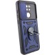 Ударостійкий чохол Camshield Serge Ring для Xiaomi Redmi Note 9 / Redmi 10X Синій (горизонт. шторка)