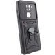 Ударостійкий чохол Camshield Serge Ring для Xiaomi Redmi Note 9 / Redmi 10X Чорний (горизонт. шторка)