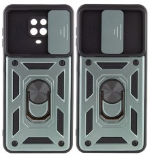 Ударостійкий чохол Camshield Serge Ring для Xiaomi Redmi Note 9s / Note 9 Pro / 9 Pro Max Зелений (горизонт. шторка)