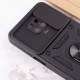 Ударостійкий чохол Camshield Serge Ring для Xiaomi Redmi Note 9s / Note 9 Pro / 9 Pro Max Чорний (горизонт. шторка)