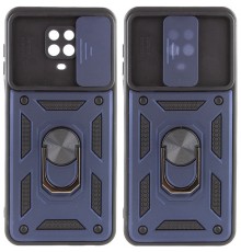Ударостійкий чохол Camshield Serge Ring для Xiaomi Redmi Note 9s / Note 9 Pro / 9 Pro Max Синій (горизонт. шторка)