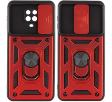 Ударостійкий чохол Camshield Serge Ring для Xiaomi Redmi Note 9s / Note 9 Pro / 9 Pro Max Червоний (горизонт. шторка)