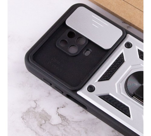 Ударостійкий чохол Camshield Serge Ring для Xiaomi Redmi Note 9s / Note 9 Pro / 9 Pro Max Срібний (горизонт. шторка) Ударостійкий чохол Camshield Serge Ring для Xiaomi Redmi Note 9s / Note 9 Pro / 9 Pro Max Срібний (горизонт. шторка)
