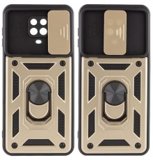 Ударостійкий чохол Camshield Serge Ring для Xiaomi Redmi Note 9s / Note 9 Pro / 9 Pro Max Золотий (горизонт. шторка)