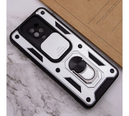 Ударостійкий чохол Camshield Serge Ring для Xiaomi Redmi Note 9s / Note 9 Pro / 9 Pro Max Срібний Ударостійкий чохол Camshield Serge Ring для Xiaomi Redmi Note 9s / Note 9 Pro / 9 Pro Max Срібний