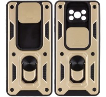 Ударостійкий чохол Camshield Serge Ring для Xiaomi Poco X3 NFC / Poco X3 Pro Золотий