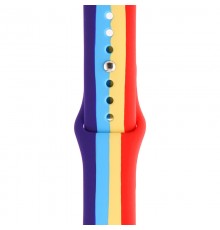 Силіконовий ремінець Rainbow для Apple Watch 42(ser.1-3)/44/45/46/49mm Фіолетовий / Червоний