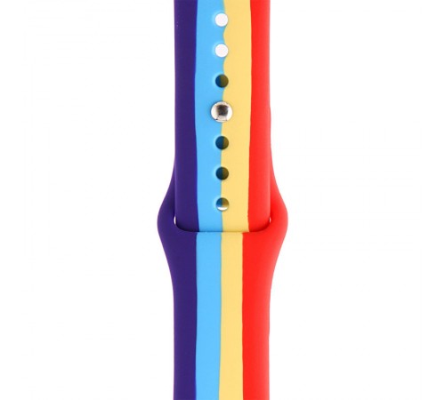 Силіконовий ремінець Rainbow для Apple Watch 42(ser.1-3)/44/45/46/49mm Фіолетовий / Червоний Силіконовий ремінець Rainbow для Apple Watch 42(ser.1-3)/44/45/46/49mm Фіолетовий / Червоний