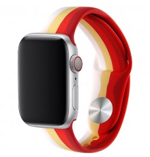 Силіконовий ремінець Rainbow для Apple Watch 42(ser.1-3)/44/45/46/49mm Червоний / Білий