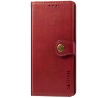 Шкіряний чохол-книжка GETMAN Gallant (PU) для Xiaomi Redmi Note 10 5G / Poco M3 Pro Червоний
