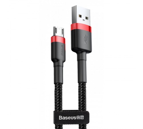 Дата кабель Baseus Cafule MicroUSB Cable 1.5A (2m) (CAMKLF-C) Червоний / Чорний
