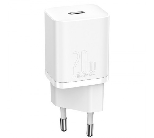МЗП Baseus Super Si Quick Charger 20W (1USB-C) + кабель Type-C to Lightning (TZCCSUP-B) Білий МЗП Baseus Super Si Quick Charger 20W (1USB-C) + кабель Type-C to Lightning (TZCCSUP-B) Білий