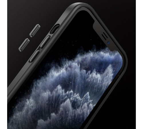 TPU+PC чохол Metal Buttons для Apple iPhone 13 mini (5.4") Чорний / Black