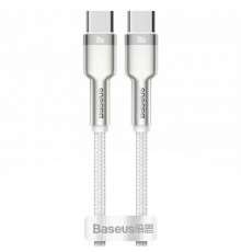 Дата кабель Baseus Cafule Series Metal Type-C to Type-C 100W (2m) (CATJK-D) Білий