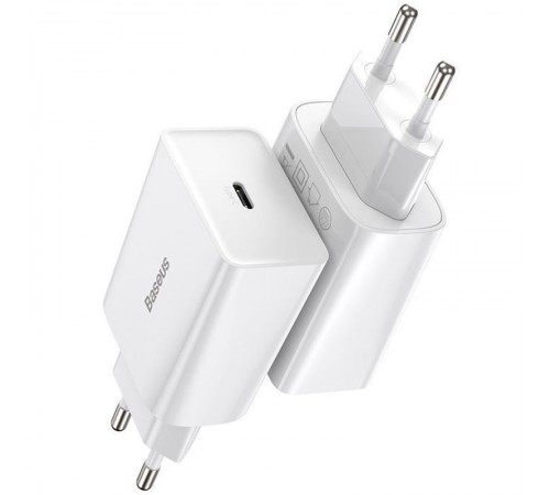 МЗП Baseus Speed Mini Quick Charger 20W (1USB-C) (CCFS-S) Білий МЗП Baseus Speed Mini Quick Charger 20W (1USB-C) (CCFS-S) Білий