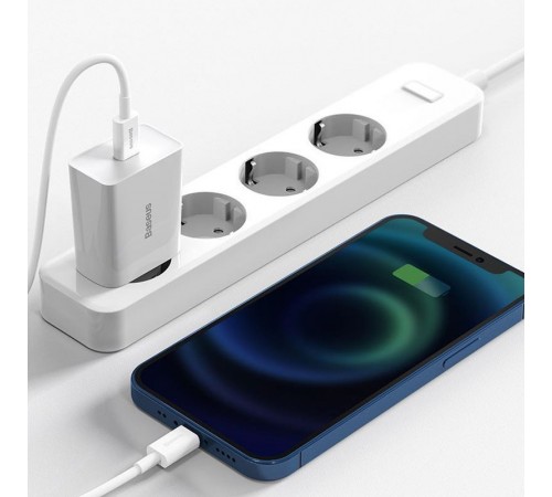МЗП Baseus Speed Mini Quick Charger 20W (1USB-C) (CCFS-S) Білий МЗП Baseus Speed Mini Quick Charger 20W (1USB-C) (CCFS-S) Білий