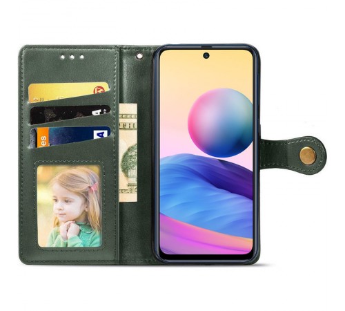 Шкіряний чохол-книжка GETMAN Gallant (PU) для Samsung Galaxy A22 4G Зелений Шкіряний чохол-книжка GETMAN Gallant (PU) для Samsung Galaxy A22 4G Зелений