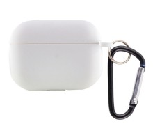 Силіконовий футляр New з карабіном для навушників Airpods Pro Білий / White Силіконовий футляр New з карабіном для навушників Airpods Pro Білий / White
