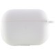 Силіконовий футляр New з карабіном для навушників Airpods Pro Білий / White