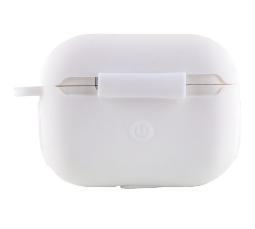 Силіконовий футляр New з карабіном для навушників Airpods Pro Білий / White Силіконовий футляр New з карабіном для навушників Airpods Pro Білий / White