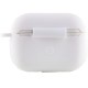 Силіконовий футляр New з карабіном для навушників Airpods Pro Білий / White