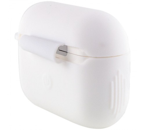 Силіконовий футляр New з карабіном для навушників Airpods Pro Білий / White Силіконовий футляр New з карабіном для навушників Airpods Pro Білий / White