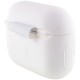 Силіконовий футляр New з карабіном для навушників Airpods Pro Білий / White