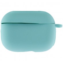 Силіконовий футляр New з карабіном для навушників Airpods Pro Бірюзовий / Marine Green