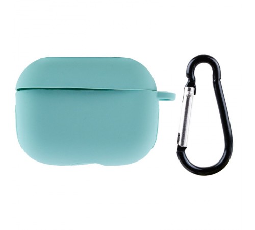 Силіконовий футляр New з карабіном для навушників Airpods Pro Бірюзовий / Marine Green Силіконовий футляр New з карабіном для навушників Airpods Pro Бірюзовий / Marine Green