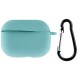 Силіконовий футляр New з карабіном для навушників Airpods Pro Бірюзовий / Marine Green