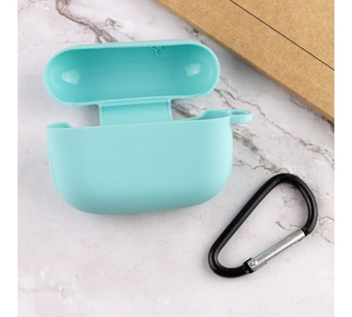 Силіконовий футляр New з карабіном для навушників Airpods Pro Бірюзовий / Marine Green Силіконовий футляр New з карабіном для навушників Airpods Pro Бірюзовий / Marine Green