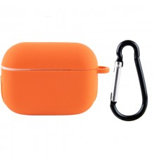 Силіконовий футляр New з карабіном для навушників Airpods Pro Помаранчевий / Kumquat