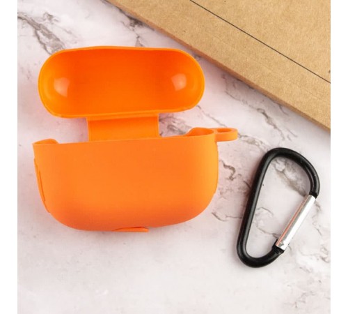 Силіконовий футляр New з карабіном для навушників Airpods Pro Помаранчевий / Kumquat Силіконовий футляр New з карабіном для навушників Airpods Pro Помаранчевий / Kumquat