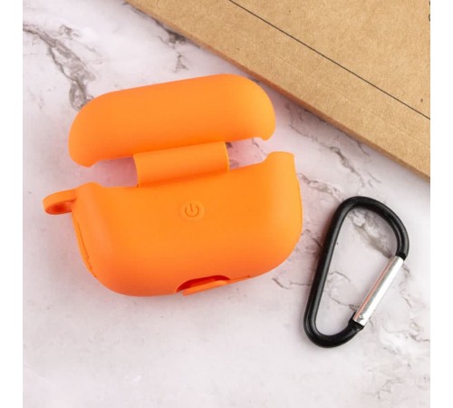 Силіконовий футляр New з карабіном для навушників Airpods Pro Помаранчевий / Kumquat Силіконовий футляр New з карабіном для навушників Airpods Pro Помаранчевий / Kumquat