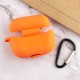 Силіконовий футляр New з карабіном для навушників Airpods Pro Помаранчевий / Kumquat