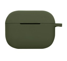 Силіконовий футляр New з карабіном для навушників Airpods Pro Зелений / Dark Olive