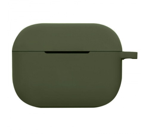 Силіконовий футляр New з карабіном для навушників Airpods Pro Зелений / Dark Olive Силіконовий футляр New з карабіном для навушників Airpods Pro Зелений / Dark Olive