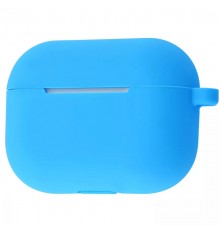 Силіконовий футляр New з карабіном для навушників Airpods Pro Блакитний / Blue