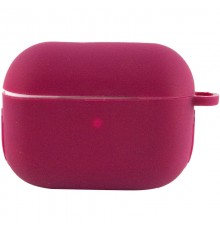 Силіконовий футляр New з карабіном для навушників Airpods Pro Бордовий / Maroon