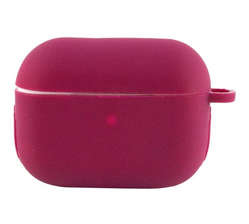 Силіконовий футляр New з карабіном для навушників Airpods Pro Бордовий / Maroon Силіконовий футляр New з карабіном для навушників Airpods Pro Бордовий / Maroon