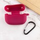 Силіконовий футляр New з карабіном для навушників Airpods Pro Бордовий / Maroon