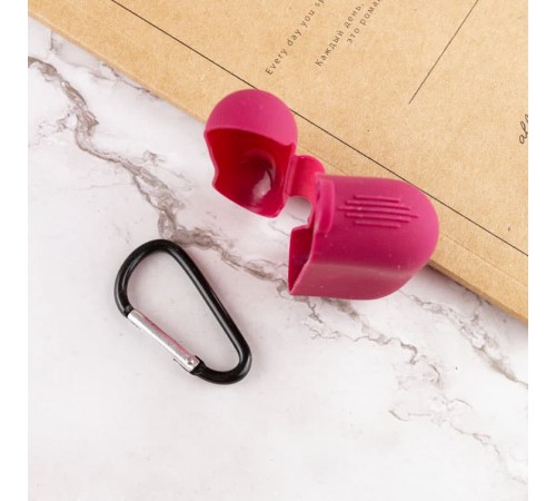 Силіконовий футляр New з карабіном для навушників Airpods Pro Бордовий / Maroon Силіконовий футляр New з карабіном для навушників Airpods Pro Бордовий / Maroon
