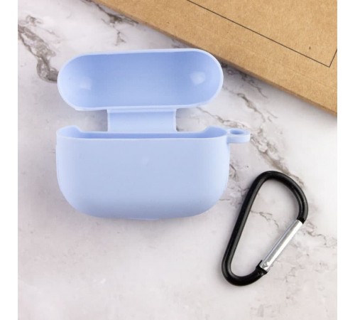 Силіконовий футляр New з карабіном для навушників Airpods Pro Блакитний / Lilac Blue Силіконовий футляр New з карабіном для навушників Airpods Pro Блакитний / Lilac Blue