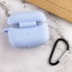 Силіконовий футляр New з карабіном для навушників Airpods Pro Блакитний / Lilac Blue