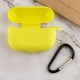 Силіконовий футляр New з карабіном для навушників Airpods Pro Жовтий / Bright Yellow