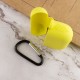 Силіконовий футляр New з карабіном для навушників Airpods Pro Жовтий / Bright Yellow